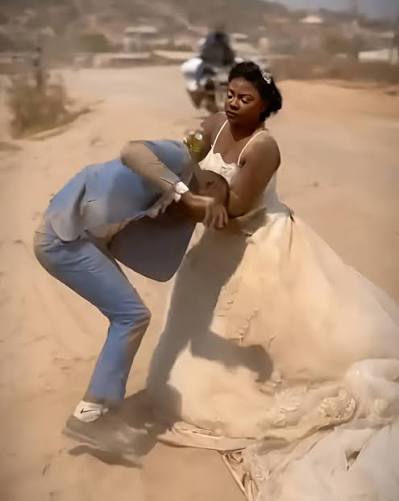 Drama!! Lady Goes To Attend OG’s Wedding Only To Find Out That It Was Her Husband As The Groom